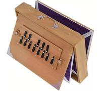 Amilav Collections Shruti Box fatto a mano, strumento musicale indiano da 38,1 cm con scatola Shruti in legno di teak sintonizzata a 432 Hz