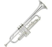 Amilav Collections Standard TRUM-2422 - Set tromba in Sib argento, per principianti o avanzati, con custodia rigida, bocchino 7C, olio valore, guanti - strumenti musicali in ottone