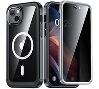 AMILIFECASES Custodia per iPhone 15 Plus, protezione per la privacy dello schermo integrata, supporto MagSafe, grado militare, antiurto, magnetica, anti-spy, per iPhone 15 Plus 6,7", colore nero