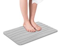 Amilutuo Tappetino da bagno in pietra, Diatomite Stone Bath Mat, tappetino da bagno antiscivolo in pietra, ad asciugatura rapida, valorizza il tuo bagno con questo tappetino da bagno assorbente