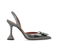 Amina Muaddi - Begum Sling 95 - - Shoes - Donna - Grigio - 37 EU