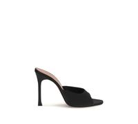 Amina Muaddi Black Calf Leather Bos Taurus High Heel Pumps - EU37/US7