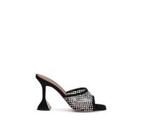 Amina Muaddi Black Goatskin Stiletto Heel Sandals - EU40/US10