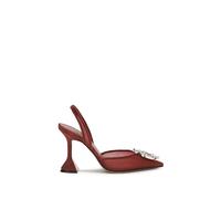 Amina Muaddi Bordeaux Polyester High Heel Pumps - EU38/US8