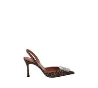 Amina Muaddi - Camelia Sling 90 Suede - - Shoes - Donna - Marrone - 37 EU