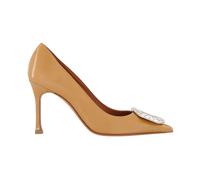 Amina Muaddi - Décolleté Camelia Pearly Patent 90 - - Shoes - Donna - Marrone - 40 EU