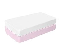 Aminata BALANCE Lenzuolo con angoli elasticizzati 55 x 90 cm, in cotone, set da 2 pezzi, con elastico in morbido jersey per una perfetta vestibilità sugli angoli, per ragazzi e ragazze