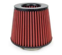 AMiO 01713 AF-Carbon conico Filtro aria sportivo Rosso 128mm Altezza
