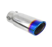 AMiO 02353 Terminale di scarico dritto ovale Blu Acciaio inossidabile cromato