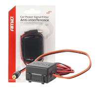 AMIO Accessorio per autoradio, Filtro antidisturbo per autoveicoli con convertitore DC-DC da 12/24V-12V e connettore