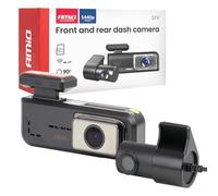 AMIO Dash Cam Doppia Telecamera Fronte e Retro 2K + 1K, Wi-Fi 2.4 GHz, Sensore G, Registrazione Loop, Monitoraggio Parcheggio, Display LCD 2 Pollici, MicroSD fino a 512 GB, USB-C, GPS Opzionale