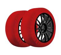 AMIO Textile EN16662-1/Önorm V5121 - Calze da neve per pneumatici da auto, 2 pezzi, colore: Rosso