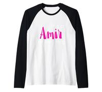 Amir Nome Personalizzato Amir Maglia con Maniche Raglan