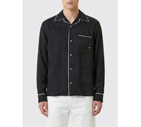AMIRI Camicia stile pigiama in raso con colletto cubano e maniche lunghe XL Nero