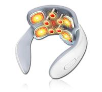 Amiriva Neck Massager,Amiriva Wireless Neck Back Massager with Promote Blood Circulation,Portable Heated Electric Neck & Back Massagers with 6 Vibration Modes & 15 Intensity Levels (White)