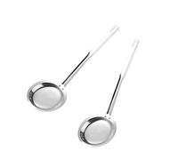 AMISENK 2 colini a maglia fine con manico ergonomico, pratico setaccio per farina con manico ergonomico, per uso in cucina, colino a rete argentata