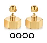 AMISENK 2Pcs Ottone 3/4 GHT A 1/4 Pollice Adattatore Permanente Impermeabile Raccordo Per I Sistemi Di Irrigazione Del Giardino In Ottone Pianta Irrigazione Framework Link