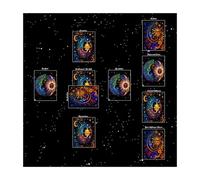 AMISENK 3 misure Opzione Tarocchi Tavolo Altari Panno Misterioso Gioco Da Tavolo Mat Pendoli Divinazioni Tovaglia Gioco da Tavolo Pad Tarocchi Carta Tovaglia