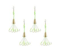 AMISENK 4Pcs Professionale Esplosioni di Pesca Gancio Sferico Alimentatore Appeso Ami Da Pesca Primavera Anti-avvolgimento Enduring Pesca Esplosioni