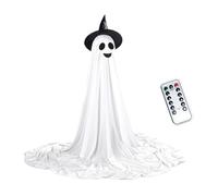 AMISENK Altezza regolabile Incandescente Halloween Spectre Decorazione Con Luci A LED Per Portico Cortile Haunting Houses Indoor Outdoor ABS Panno di Gomma Halloween Decorazione