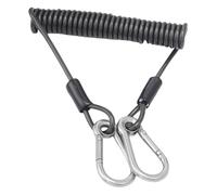 AMISENK Antilost - Corda elastica per pesca, multiuso, retrattile, a spirale, con moschettone antilost