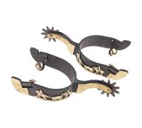 AMISENK Attrezzature da concorrenza Western Boy della decorazione dello sperone dello stivale di cavallo dell'acciaio dolce per gli uomini e le donne che resistono cowboy occidentale per equitazione