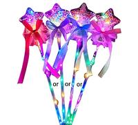 AMISENK Bacchetta magica luminosa per principessa, per bambine e ragazze, all'aperto, per giocare in vacanza, feste, mercatino delle pulci, giocattolo per adulti e bambini