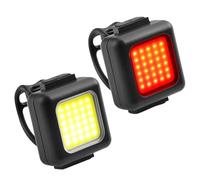 AMISENK Bicicletta Testa Luce Ciclismo Anteriore Posteriore Lampada Ricaricabile Bici Anteriore Luce Posteriore LED Biciclette Faro