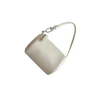 AMISENK Borsa a tracolla cilindrica da donna piccola in pelle dal design alla moda con chiusura a cerniera borsa a tracolla per uso quotidiano e casual piccole borse a tracolla per le donne, Beige
