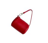 AMISENK Borsa a tracolla cilindrica da donna piccola in pelle dal design alla moda con chiusura a cerniera borsa a tracolla per uso quotidiano e casual piccole borse a tracolla per le donne, Rosso