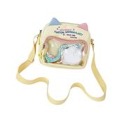 AMISENK Borsa a tracolla trasparente moderna anime per adolescenti spaziosa resistente all'acqua leggera borsa a tracolla per la scuola con tracolla regolabile trasparente Anime borsa a tracolla