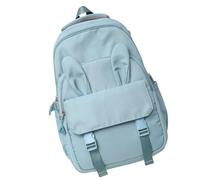 AMISENK Borsa da scuola moderna per la scuola dell'orecchio in nylon per ragazza adolescente ampio spazio di archiviazione studente campus zaino per laptop casual zaino in nylon, Blu