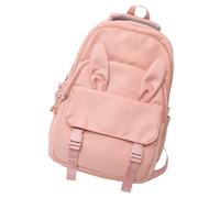 AMISENK Borsa da scuola moderna per la scuola dell'orecchio in nylon per ragazza adolescente ampio spazio di archiviazione studente campus zaino per laptop casual zaino in nylon, D