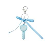 AMISENK Bowknot Cuore Charm Portachiavi Dolce Carino Ciondolo Auto Portachiavi Zaino Decorazione Gioielli Moda Per Donne Ragazze Borsa Ciondolo Ciondolo Portachiavi Decorazione Gioielli Regalo, Blu