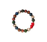 AMISENK Braccialetto alla moda con perline di vetro ricchezza che attrae la mano della stringa fatta a mano dei monili del polso di, 12mm, come descritto