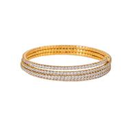 AMISENK Braccialetto alla moda con perline di zirconia, braccialetto etnico da donna, gioiello con zirconi luccicanti e charm
