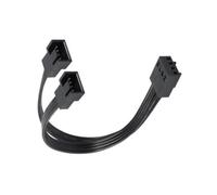 AMISENK Cavo per ventola PWM a 4 pin, splitter da 1 a 2 vie, con manicotto nero, connettori di prolunga da 13 cm, prolunga PWM splitter per ventola PWM
