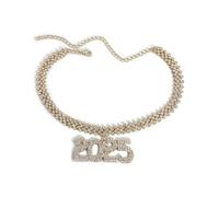 AMISENK Collana a catena cubana esagerata con ciondolo 2025 Disegni Decorazione per le donne Stile Punk Accessori alla moda