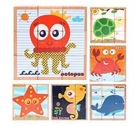 AMISENK Coltivare La Consapevolezza Della Prima Educazione Giocattoli Puzzle Sei Laterali Accessori Cartoni Animati Multicolore Faggio Per Bambini Tavolo Con Cassetti