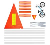 AMISENK Confezione da 13 bandiere per rimorchio per bicicletta, resistenti agli strappi, per bambini, ciclisti, resistenti alle intemperie, accessori da ciclismo