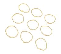 AMISENK Confezione da 9 braccialetti dorati alla moda con stelle e disegni per donne adatti per varie occasioni gioielli minimalisti