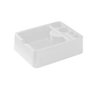 AMISENK Contenitore compatto per caffè che evidenzia la riduzione del rumore, tappetino in silicone e scomparto per attrezzi per preparare in casa caffè in polvere contenitore per torte con base