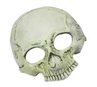 AMISENK Cranio mezzo volto in maschera Halloween Halloween Carnevale Cosplay Festa in maschera, Bianco e giallo, Taglia unica