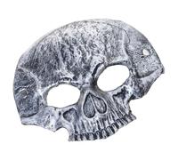 AMISENK Cranio mezzo volto in maschera Halloween Halloween Carnevale Cosplay Festa in maschera, Lacrime di sangue d'argento, Taglia unica