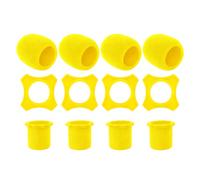 AMISENK Custodia in gomma resistente per microfono, copertura in spugna antiscivolo con anelli antiscivolo, universale, accessorio da palcoscenico, copertura antiscivolo per microfono ispessito