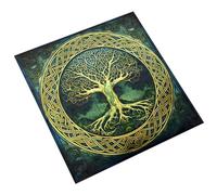 AMISENK Divinazioni Tovaglia Albero Modello Astrologia Tarocchi Carta Tovaglia Altari Panno Divinazioni Gioco Da Tavolo Accessorio Altari Tarocchi Carta Panno