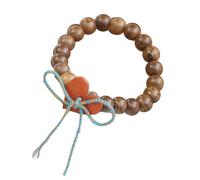 AMISENK Elegante Gatti In Legno Perline Sofisticato Accessorio Perlina Bella Pendente Catena Da Polso Ornamento Donna Moda Catena Accessorio Elegante Fatto A Mano Versatile Donna Nero Ebano Perline