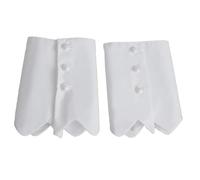 AMISENK Faux Maniche Decorative Tromba Per Maglione Ricamo Pizzo Falso Polsino Estensione Facile Indossare Polso Polsini Faux Maniche Per Le Donne Ragazza, Margini irregolari, Taglia unica