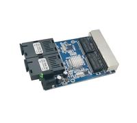 AMISENK Gigabit Fiber Switcher 4 RJ45 UTP Gigabit Fibra Otticamente Media Converter 4 RJ45 Scheda Ethernet Sostituzione Rete Switcher Ricetrasmettitore