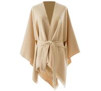 AMISENK Mantello corto Capispalla Personalità Evidenziare Poncho Casual Shopping Capi Per Alla Moda Femminile Guardaroba Essenziale Casual, Beige, Taglia unica